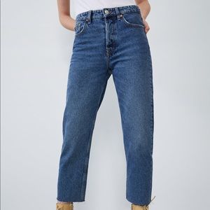 NWOT Zara Hi-Rise Straight Leg Jeans